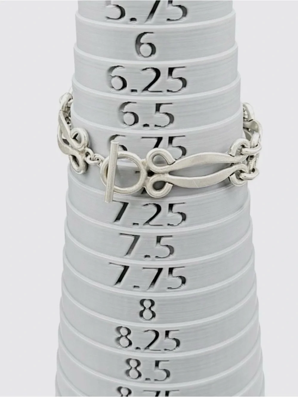 Vintage Mexico ATI Sterling Silver 925 Scroll Link Toggle Bracelet 7.5” 29.24 GR